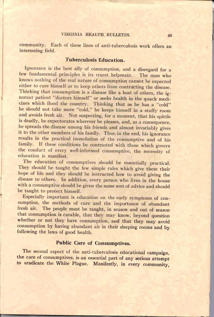 VA Health Bulletin - Marso, 1910 - pg69